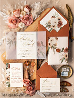 HOCHZEITS EINLADUNGEN Gold / Roségold / Silber / Glitzer 3