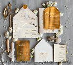 HOCHZEITS EINLADUNGEN Gold / Roségold / Silber / Glitzer Arch Gold Acryl Hochzeitseinladung, Luxus gold marmorierte Hochzeitseinladungen, Glamour Elfenbein Hochzeitseinladung Suite12