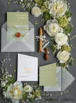 HOCHZEITS EINLADUNGEN Gold / Roségold / Silber / Glitzer Luxus Goldfolien Hochzeitskarten, elegante Salbeigrüne Hochzeitskarten, glamouröse goldene Hochzeits Einladung Suite, geometrische Hochzeitskarten.16