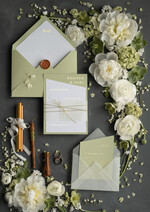 HOCHZEITS EINLADUNGEN Gold / Roségold / Silber / Glitzer Luxus Goldfolien Hochzeitskarten, elegante Salbeigrüne Hochzeitskarten, glamouröse goldene Hochzeits Einladung Suite, geometrische Hochzeitskarten.16