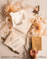 HOCHZEITS EINLADUNGEN Gold / Roségold / Silber / Glitzer Acryl-Hochzeitseinladungen-Set, Glamour-Hochzeitseinladungen, Goldener Glanz Hochzeitseinladungs-Set, Luxus Gold Hochzeitseinladungen16