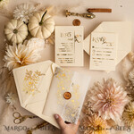 HOCHZEITS EINLADUNGEN Gold / Roségold / Silber / Glitzer Acryl-Hochzeitseinladungsset, Boho Glam Hochzeitseinladungen, Goldener Glanz Hochzeitseinladungen, Elegante goldene Hochzeitseinladungen26
