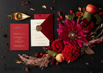 HOCHZEITS EINLADUNGEN Gold / Roségold / Silber / Glitzer Luxus Hochzeitskarten, Elegantes indisches Hochzeitsladen-Set • Gold-Burgunder Hochzeitsladen-Set • Luxus kastanienbraune Hochzeitskarten8
