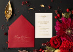 HOCHZEITS EINLADUNGEN Gold / Roségold / Silber / Glitzer Luxus Hochzeitskarten, Elegantes indisches Hochzeitsladen-Set • Gold-Burgunder Hochzeitsladen-Set • Luxus kastanienbraune Hochzeitskarten8