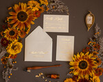 HOCHZEITS EINLADUNGEN Gold / Roségold / Silber / Glitzer Goldene Glitter-Hochzeitseinladungen, Luxus-Goldfolien-Hochzeitseinladungen, romantische Sonnenblumen-Hochzeitseinladungen, luxuriöse Glamour-nude Hochzeitspapeterie14