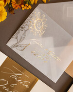 HOCHZEITS EINLADUNGEN Gold / Roségold / Silber / Glitzer Goldene Glitter-Hochzeitseinladungen, Luxus-Goldfolien-Hochzeitseinladungen, romantische Sonnenblumen-Hochzeitseinladungen, luxuriöse Glamour-nude Hochzeitspapeterie14