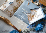 HOCHZEITS EINLADUNGEN Gold / Roségold / Silber / Glitzer Maßgeschneiderte Acryl-Eisblau-Hochzeitseinladung, Glamour staubige blaue Hochzeitseinladungen, moderne goldene Plexi-Hochzeitseinladung Suite, Boho Glam Hochzeitseinladungen mit Wachssiegel.22