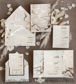 HOCHZEITS EINLADUNGEN Gold / Roségold / Silber / Glitzer Goldene Marmor-Hochzeitskarten, luxuriöses Goldfolien-Hochzeitseinladungset, Marmor-Glamour-Hochzeitseinladungssuite, elegante Hochzeitskarten Marmor10