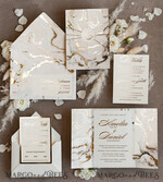 HOCHZEITS EINLADUNGEN Gold / Roségold / Silber / Glitzer Goldene Marmor-Hochzeitskarten, luxuriöses Goldfolien-Hochzeitseinladungset, Marmor-Glamour-Hochzeitseinladungssuite, elegante Hochzeitskarten Marmor10