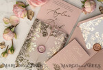 HOCHZEITS EINLADUNGEN Gold / Roségold / Silber / Glitzer Luxuriöse goldene Hochzeitseinladungen, maßgeschneiderte Hochzeits Einladungskarten in zartem Rosé, elegante Pergament-Hochzeitskarten mit Goldfolie, glamouröse Hochzeits Einladungen.37