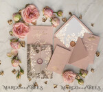 HOCHZEITS EINLADUNGEN Gold / Roségold / Silber / Glitzer Luxuriöse goldene Hochzeitseinladungen, maßgeschneiderte Hochzeits Einladungskarten in zartem Rosé, elegante Pergament-Hochzeitskarten mit Goldfolie, glamouröse Hochzeits Einladungen.37