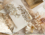 HOCHZEITS EINLADUNGEN Gold / Roségold / Silber / Glitzer Acryl-Hochzeitseinladungssatz, Boho Glam Hochzeitseinladungen, Goldener Glanz Hochzeitseinladungen, Elegante Gold Hochzeitseinladungen29