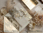 HOCHZEITS EINLADUNGEN Gold / Roségold / Silber / Glitzer Acryl-Hochzeitseinladungssatz, Boho Glam Hochzeitseinladungen, Goldener Glanz Hochzeitseinladungen, Elegante Gold Hochzeitseinladungen29