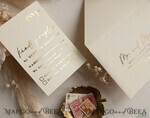HOCHZEITS EINLADUNGEN Gold / Roségold / Silber / Glitzer Acryl-Hochzeitseinladungssatz, Boho Glam Hochzeitseinladungen, Goldener Glanz Hochzeitseinladungen, Elegante Gold Hochzeitseinladungen29