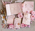 HOCHZEITS EINLADUNGEN Gold / Roségold / Silber / Glitzer Personalisierte Marmor-Hochzeitseinladungen, luxuriöses Goldfolie-Hochzeitseinladungsset, Blush Pink Marmor Glamour Hochzeitseinladung Suite, luxuriöse Hochzeitseinladungen Blush Pink Marmor10