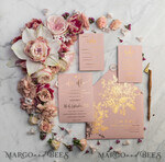 HOCHZEITS EINLADUNGEN Gold / Roségold / Silber / Glitzer Luxus Pergament Goldfolien Hochzeitskarten, elegante Blush-Pink Hochzeitskarten-Suite, Glamour Hochzeitskarten, goldenes Glanz Hochzeitskarten-Suite69