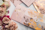 HOCHZEITS EINLADUNGEN Gold / Roségold / Silber / Glitzer Luxus Pergament Goldfolien Hochzeitskarten, elegante Blush-Pink Hochzeitskarten-Suite, Glamour Hochzeitskarten, goldenes Glanz Hochzeitskarten-Suite69