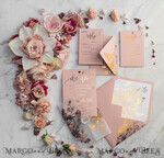 HOCHZEITS EINLADUNGEN Gold / Roségold / Silber / Glitzer Luxus Pergament Goldfolien Hochzeitskarten, elegante Blush-Pink Hochzeitskarten-Suite, Glamour Hochzeitskarten, goldenes Glanz Hochzeitskarten-Suite69