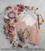 HOCHZEITS EINLADUNGEN Gold / Roségold / Silber / Glitzer Luxus Pergament Goldfolien Hochzeitskarten, elegante Blush-Pink Hochzeitskarten-Suite, Glamour Hochzeitskarten, goldenes Glanz Hochzeitskarten-Suite69