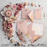HOCHZEITS EINLADUNGEN Gold / Roségold / Silber / Glitzer Luxus Pergament Goldfolien Hochzeitskarten, elegante Blush-Pink Hochzeitskarten-Suite, Glamour Hochzeitskarten, goldenes Glanz Hochzeitskarten-Suite69