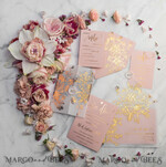 HOCHZEITS EINLADUNGEN Gold / Roségold / Silber / Glitzer Luxus Pergament Goldfolien Hochzeitskarten, elegante Blush-Pink Hochzeitskarten-Suite, Glamour Hochzeitskarten, goldenes Glanz Hochzeitskarten-Suite69