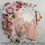 HOCHZEITS EINLADUNGEN Gold / Roségold / Silber / Glitzer Luxus Pergament Goldfolien Hochzeitskarten, elegante Blush-Pink Hochzeitskarten-Suite, Glamour Hochzeitskarten, goldenes Glanz Hochzeitskarten-Suite69