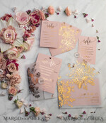 HOCHZEITS EINLADUNGEN Gold / Roségold / Silber / Glitzer Luxus Pergament Goldfolien Hochzeitskarten, elegante Blush-Pink Hochzeitskarten-Suite, Glamour Hochzeitskarten, goldenes Glanz Hochzeitskarten-Suite69