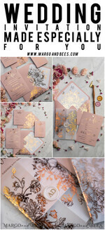 HOCHZEITS EINLADUNGEN Gold / Roségold / Silber / Glitzer Luxus Pergament Goldfolien Hochzeitskarten, elegante Blush-Pink Hochzeitskarten-Suite, Glamour Hochzeitskarten, goldenes Glanz Hochzeitskarten-Suite69