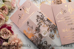 HOCHZEITS EINLADUNGEN Gold / Roségold / Silber / Glitzer Luxus Pergament Goldfolien Hochzeitskarten, elegante Blush-Pink Hochzeitskarten-Suite, Glamour Hochzeitskarten, goldenes Glanz Hochzeitskarten-Suite69