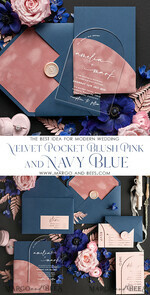 HOCHZEITS EINLADUNGEN Gold / Roségold / Silber / Glitzer Arch Gold Acryl Hochzeits Einladung Suite, Samt Pocket in Blush Pink und Navy Blue Hochzeits Einladungen, Glamour Hochzeits Einladungen8