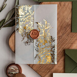 HOCHZEITS EINLADUNGEN Gold / Roségold / Silber / Glitzer Griechenland Olive Branch Hochzeits Einladung, Acryl olivgrüne Hochzeits Einladungskarten, Goldene Hochzeits Einladungen8