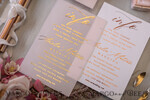 HOCHZEITS EINLADUNGEN Gold / Roségold / Silber / Glitzer Glamour Goldener Glanz Hochzeitskarten, Romantische Blush-Pink Hochzeitskarte Suite, Luxuriöse Goldfolien-Hochzeitskarten, Elegante weiße Vellum-Einladungen.16