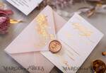 HOCHZEITS EINLADUNGEN Gold / Roségold / Silber / Glitzer Glamour Goldener Glanz Hochzeitskarten, Romantische Blush-Pink Hochzeitskarte Suite, Luxuriöse Goldfolien-Hochzeitskarten, Elegante weiße Vellum-Einladungen.16
