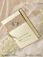 MENÜ & PROGRAMME  
 rustikal Ecru rustikales Hochzeitsprogramm mit Holzherzen, Scheunenhochzeitsprogramm, ökologisch romantische personalisierte Karten mit Jute, einfaches rustikales Spitzenhochzeitsprogramm, elegantes Heft rustikale Hochzeitskarten.7