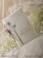 MENÜ & PROGRAMME  
 rustikal Rustikales Löwenzahn-Hochzeitsprogramm mit Bindfaden, Scheunenhochzeitsprogramm, ökologische romantische personalisierte Karten, einfaches rustikales Spitzenhochzeitsprogramm, elegantes Heft braune Hochzeitskarten7