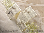 MENÜ & PROGRAMME  
 rustikal Rustikales Hochzeitsprogramm mit Spitze, Scheunenhochzeitsprogramm, eco-romantische personalisierte Karten mit Jute, einfaches rustikales Spitzenhochzeitsprogramm, elegantes Heft braune Hochzeitskarten8