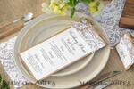 MENÜ & PROGRAMME  
 rustikal Rustikales Hochzeitsmenü mit Spitze, Hochzeitsdinner-Menü im Scheunenstil, ökologisch romantische personalisierte Karten, Kraft-Hochzeitsmenü, einfaches rustikales Spitzenhochzeitsmenü, elegante Karten2