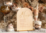 TISCHDEKORATIONSCHILDER   Holz Eco Rustikale Tischnummern Rustikaler Holzbogen Dessertmenü mit Ständer, Landhaus Holz Acryl Gold Süßigkeiten Bar Schild, Naturholz Gold Plexi Tisch Dessertmenü Hochzeits Tischdekoration, Hochzeitsbeschilderung Goldener Spiegel und Holz Süßigkeiten Bar Menü10
