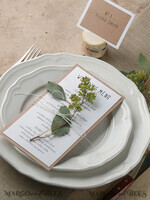 MENÜ & PROGRAMME  
 rustikal und Spitze Rustikales Hochzeitsmenü mit Zwirn, Hochzeitsdinner-Menü für die Scheune, weiße romantische personalisierte Karten, Kraft-Hochzeitsmenü, einfaches rustikales Hochzeitsmenü, elegante ökologische Hochzeitsmenü-Karten.4