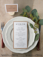 MENÜ & PROGRAMME  
 rustikal und Spitze Rustikales Hochzeitsmenü mit Zwirn, Hochzeitsdinner-Menü für die Scheune, weiße romantische personalisierte Karten, Kraft-Hochzeitsmenü, einfaches rustikales Hochzeitsmenü, elegante ökologische Hochzeitsmenü-Karten.4