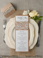 MENÜ & PROGRAMME  
 rustikal und Spitze Minimalistisches Braunes Hochzeitsmenü, Ästhetisches Schickes Spitzenempfangs-Dinner-Menü, Romantisches Menü Mit Jute-Schnur, Elegante Weiße Und Braune Handgemachte Hochzeitsmenü-Karten4