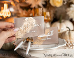 PLATZKARTEN / TISCHKARTEN  
 Acrylgold klar / Holz 3D Acryl Beige Platzkarte mit Ständer, Arch Clear Nude Taupe Namenskarten, Premium Luxus Sitzkarten, Platzkarten für Hochzeitsgäste, Gold Gäste-Eskortkarten38