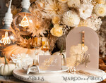 PLATZKARTEN / TISCHKARTEN  
 Acrylgold klar / Holz 3D Acryl Beige Platzkarte mit Ständer, Arch Clear Nude Taupe Namenskarten, Premium Luxus Sitzkarten, Platzkarten für Hochzeitsgäste, Gold Gäste-Eskortkarten38