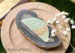 PLATZKARTEN / TISCHKARTEN  
 Acrylgold klar / Holz 3D Acrylbogen Salbeigrün flache Platzkarte, bemalte Acryl- & Goldflache Platzkarte, Grünpflanzen Gold Plexi flache Platzkarte, Garten Luxus Hochzeits Tischdeko14