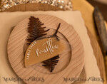 PLATZKARTEN / TISCHKARTEN  
 Acrylgold klar / Holz 3D Moderne Bogen-Acryl-Gold-Tischkarten, Hochzeits-Tischkarten, Bogen-Klare Namenskarten, Premium-Luxus-Sitzkarten, Bearbeitbare Text-Eskortkarten, Weiße Druck-Namenskarten16