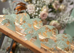 PLATZKARTEN / TISCHKARTEN  
 Acrylgold klar / Holz 3D Acrylbogen Salbeigrün Flachplatzkarte mit Stand, bemalte Acryl- und Gold-Flachplatzkarte, Grünpflanzen Gold Plexi Flachplatzkarte, Garten Luxus Hochzeits Tischdekoration21