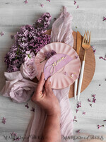 PLATZKARTEN / TISCHKARTEN  
 Acrylgold klar / Holz 3D Mauve Hochzeitsplatzkarten, Moderne Bogen Samt Gold Acryl Platzkarte ohne Ständer, Hochzeitsplatz gold Karten, Samt Spiegel gold Namenskarten, editierbarer Text, MvS4