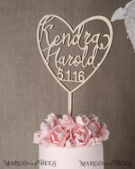 TORTENDEKORATION  
 Holz Hochzeitstorte Topper, Holz Torte Topper4