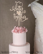 TORTENDEKORATION  
 Holz Hochzeitstorte Topper, Holz Tortenspitze3