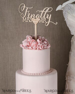 TORTENDEKORATION  
 Holz Hochzeitstorte Topper, lasergeschnittene Holz Torte Topper4
